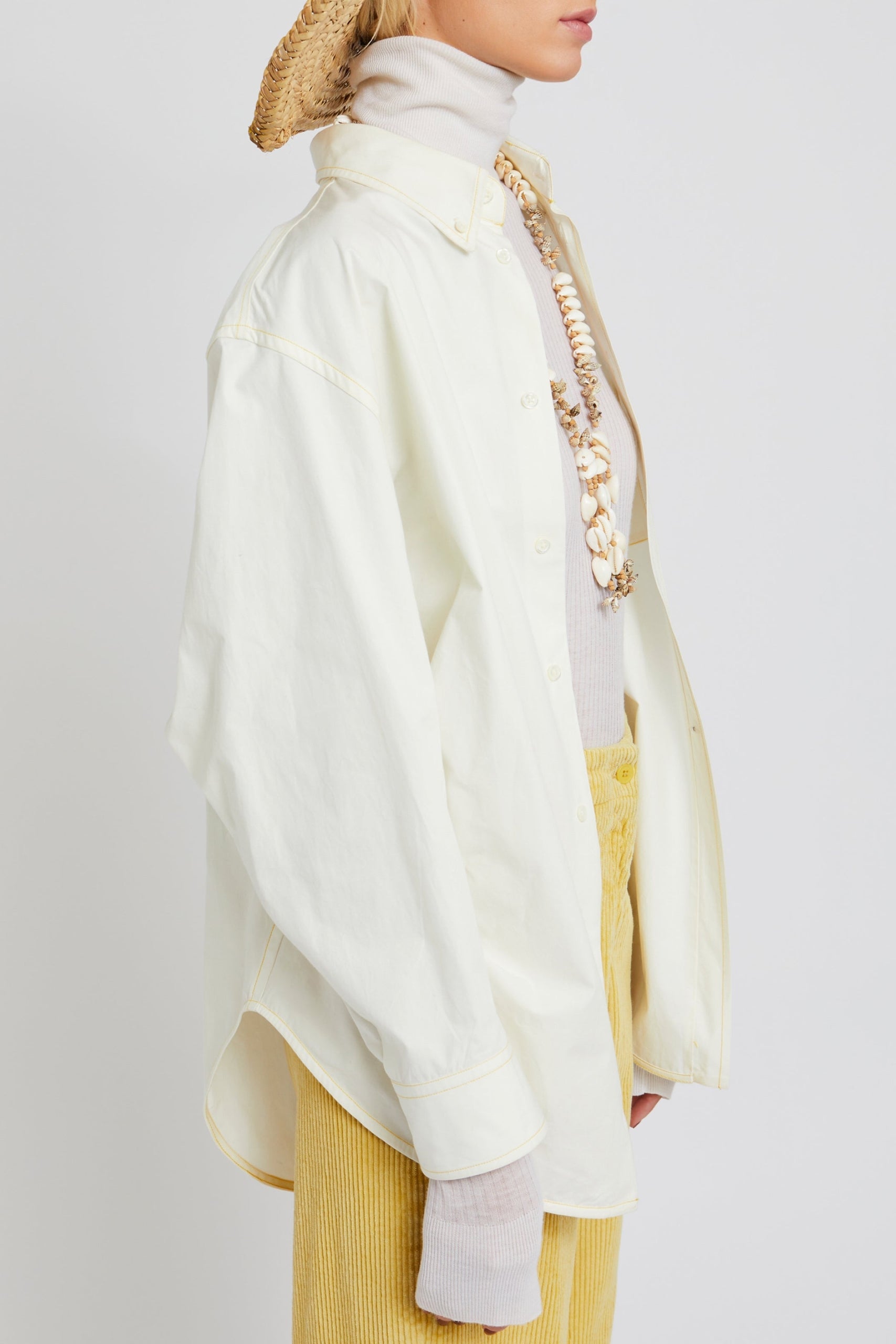 Blouse Tent coupe oversize - White