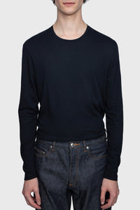 T-shirt unisexe manches longues Terry en coton - Encre