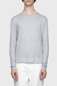 T-shirt unisexe manches longues Terry en coton - Gris Clair