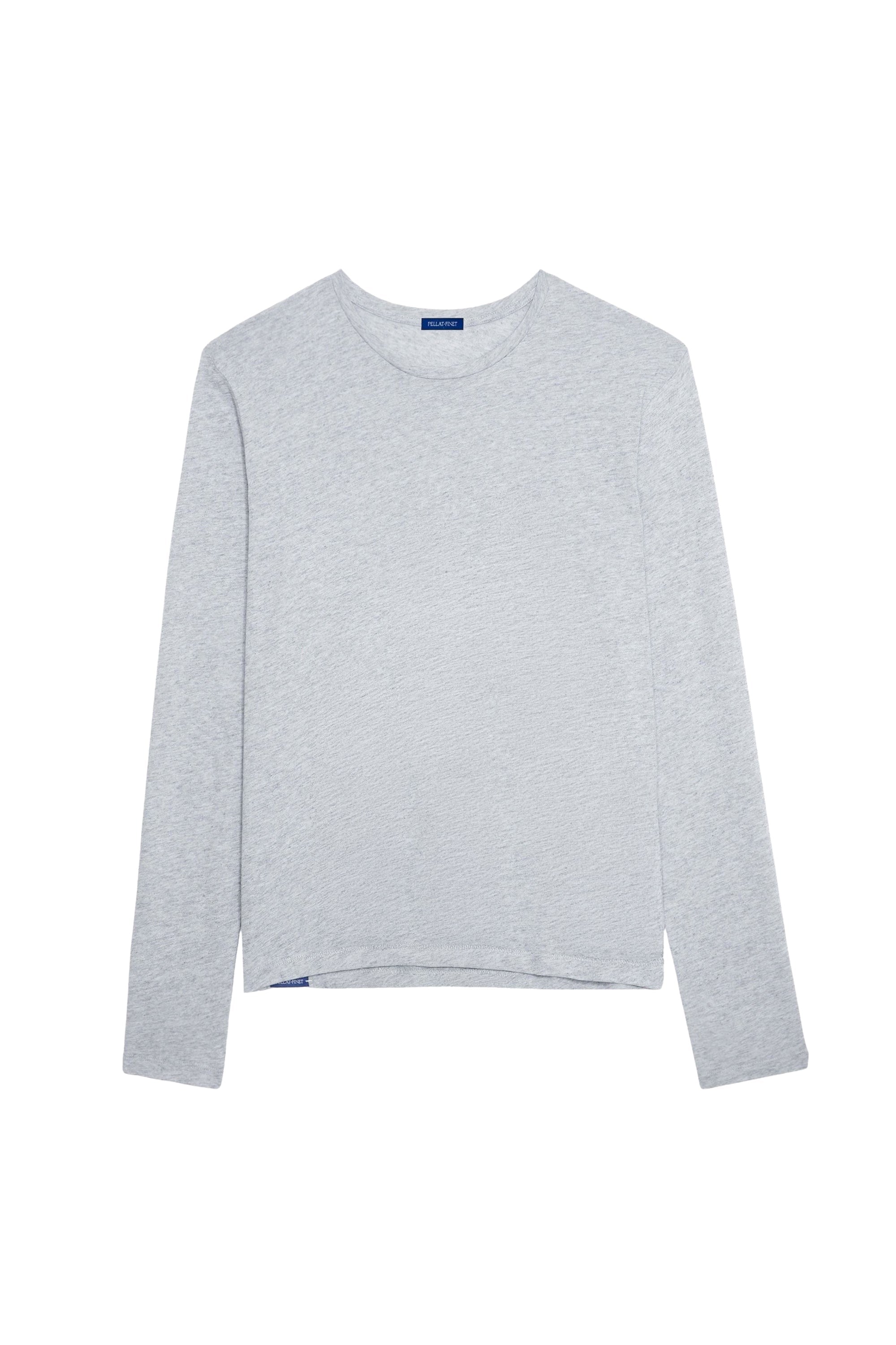 T-shirt unisexe manches longues Terry en coton - Gris Clair