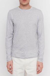 T-shirt unisexe manches longues Terry en coton - Gris Clair