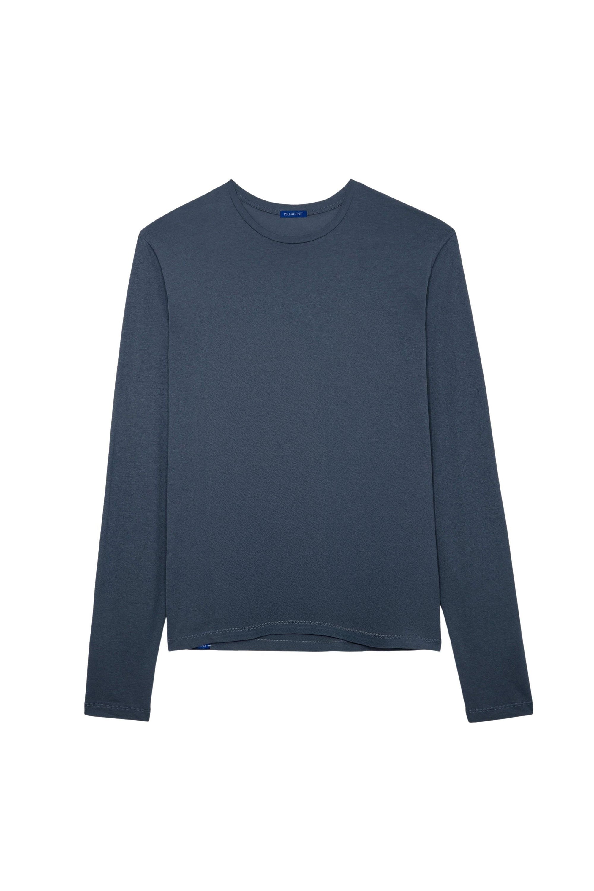 T-shirt unisexe manches longues Terry en coton - Ardoise