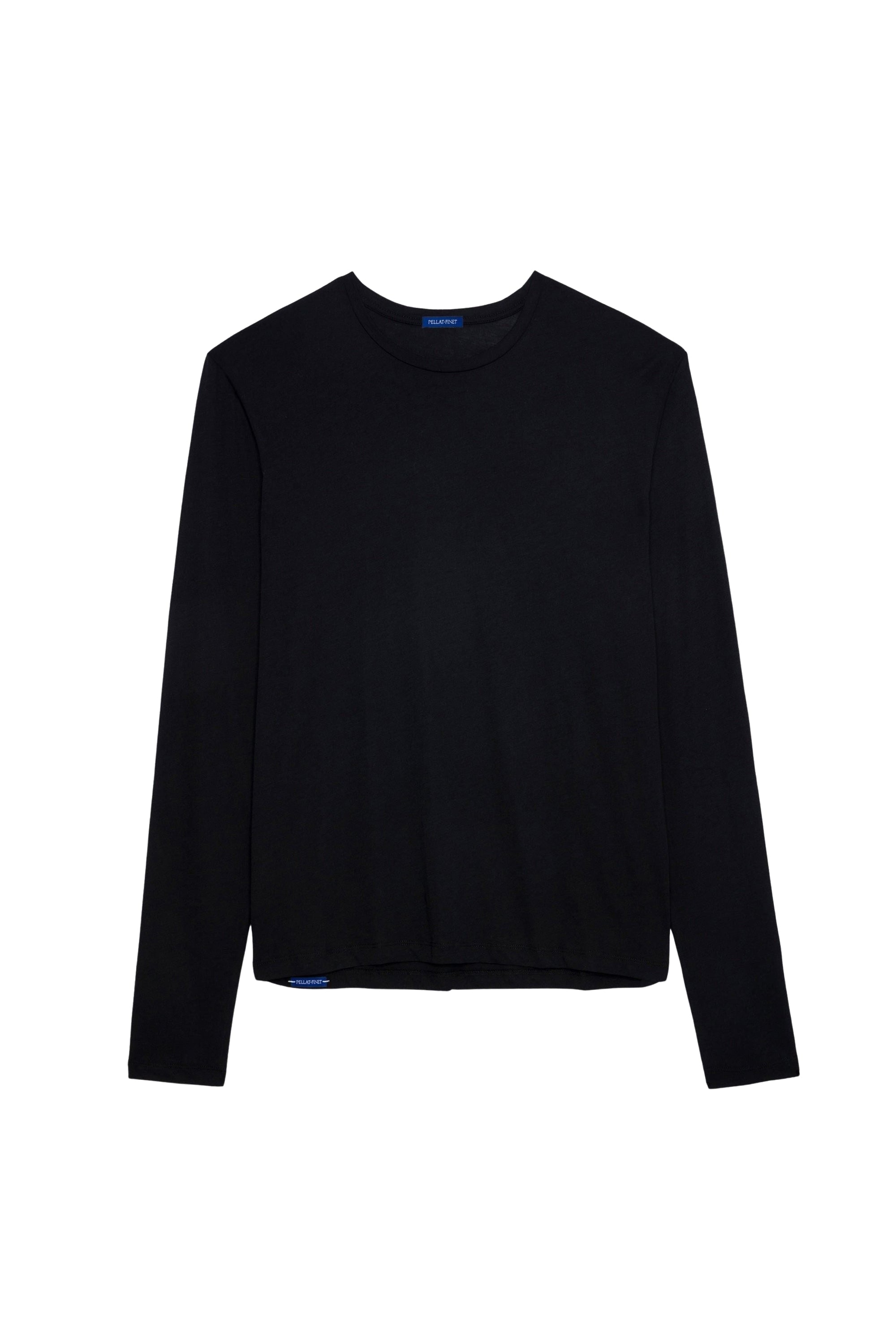 T-shirt unisexe manches longues Terry en coton - Noir