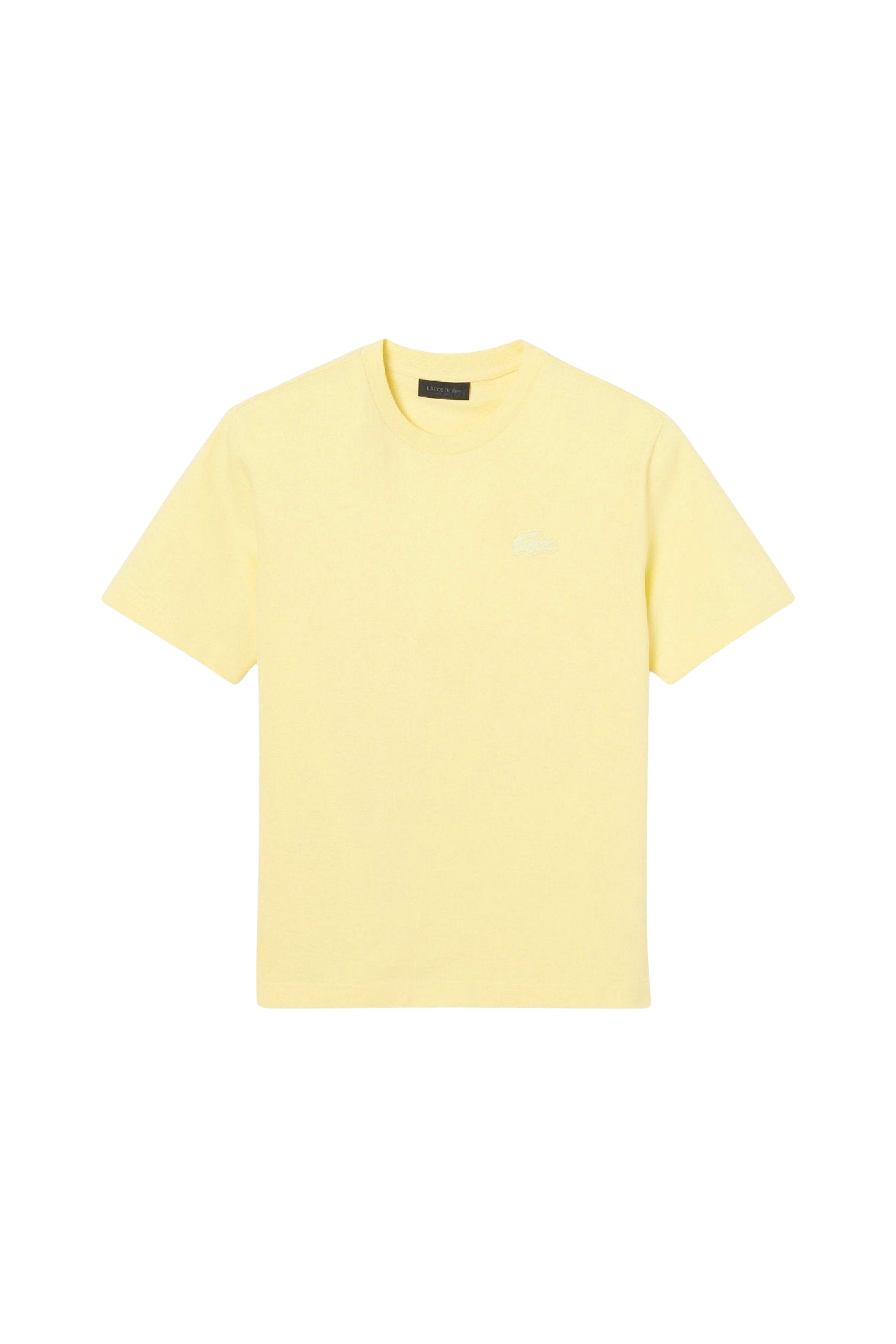 T-shirt avec logo en dentelle - Jaune