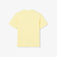 T-shirt avec logo en dentelle - Jaune