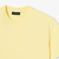 T-shirt avec logo en dentelle - Jaune