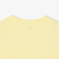 T-shirt avec logo en dentelle - Jaune