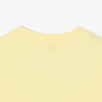 T-shirt avec logo en dentelle - Jaune
