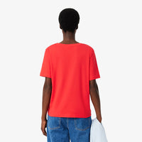 Casual V-neck T-shirt - Grenadine
