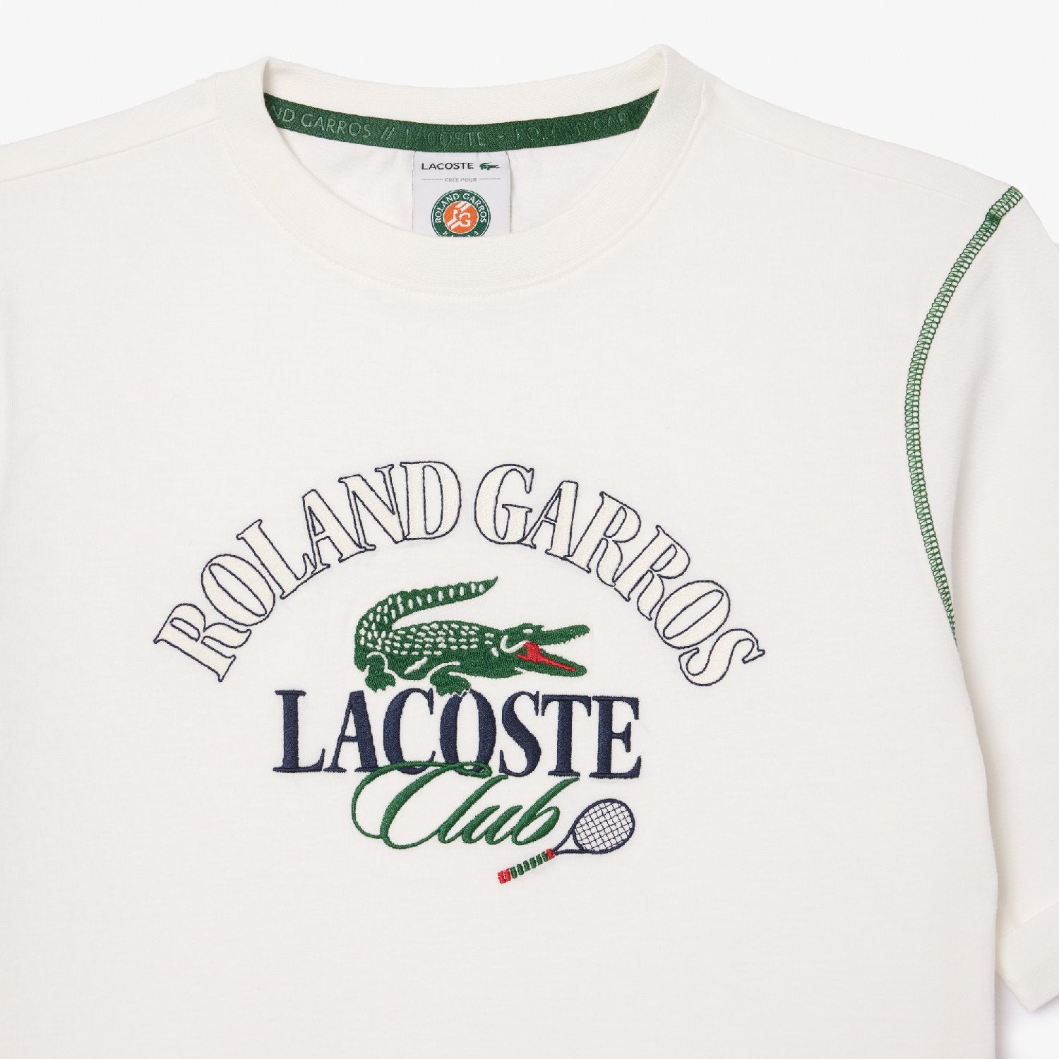 T-shirt décontracté Lacoste x Roland-Garros - Farine