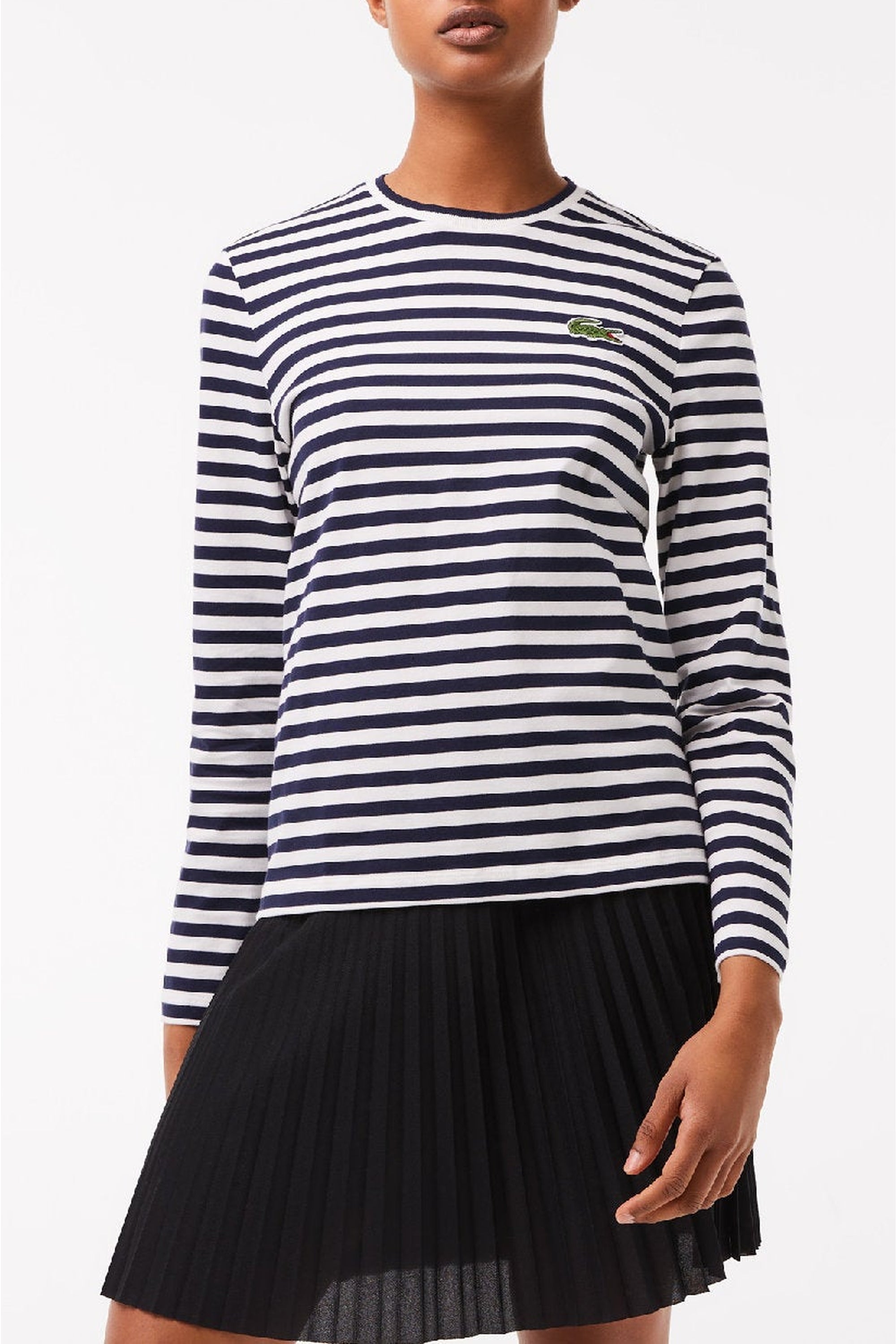 Striped long-sleeved T-shirt - Navy & Flour