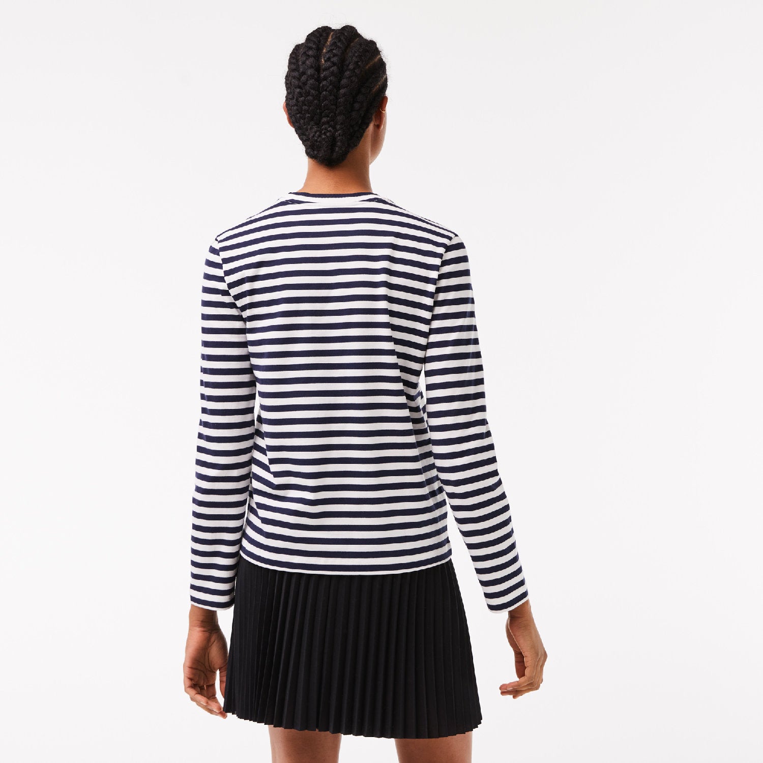 Striped long-sleeved T-shirt - Navy & Flour