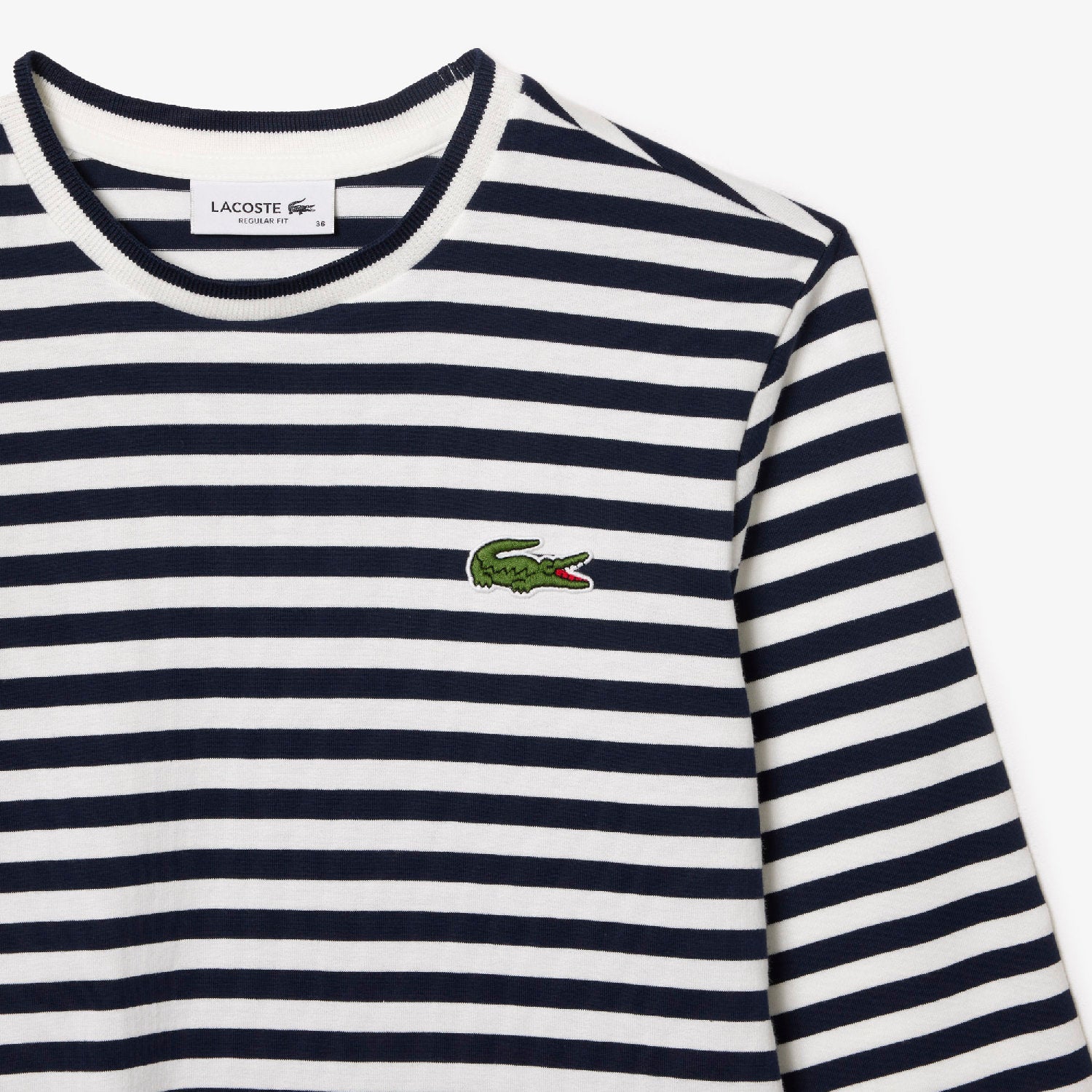 Striped long-sleeved T-shirt - Navy & Flour