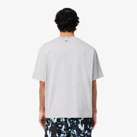 T-shirt large imprimé - Argent Chiné