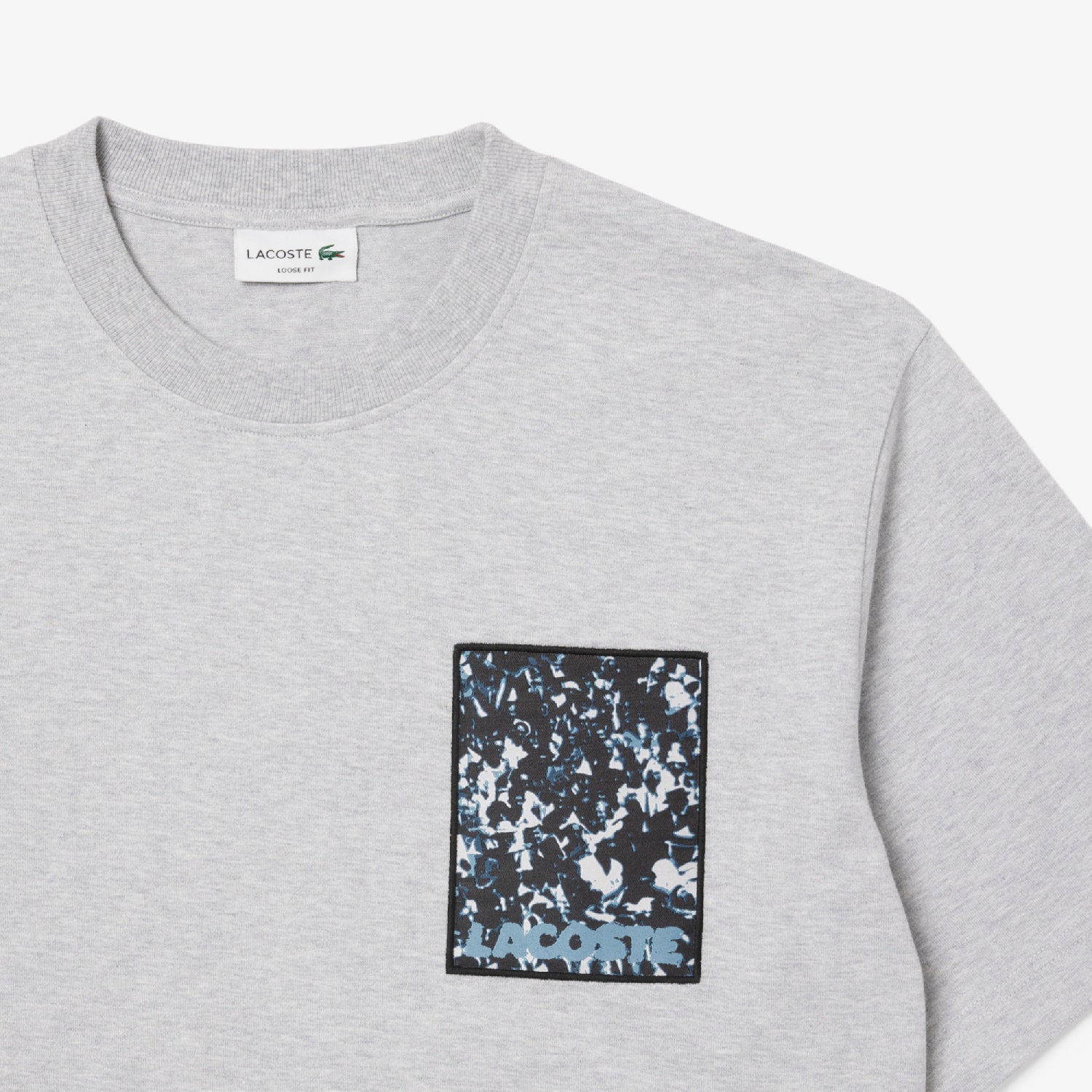 T-shirt large imprimé - Argent Chiné