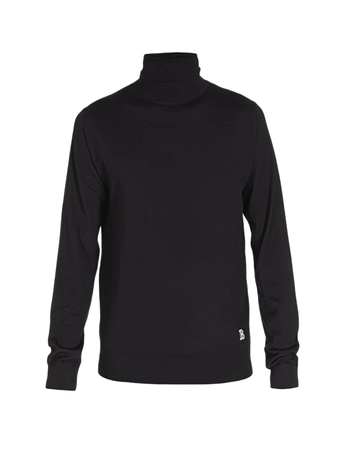 Pull col roulé en laine - Noir
