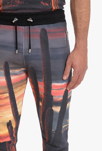 Pantalon de jogging côtelé imprimé - Multicolore