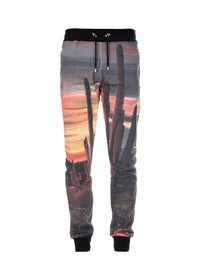 Pantalon de survêtement côtelé imprimé - Multicolore