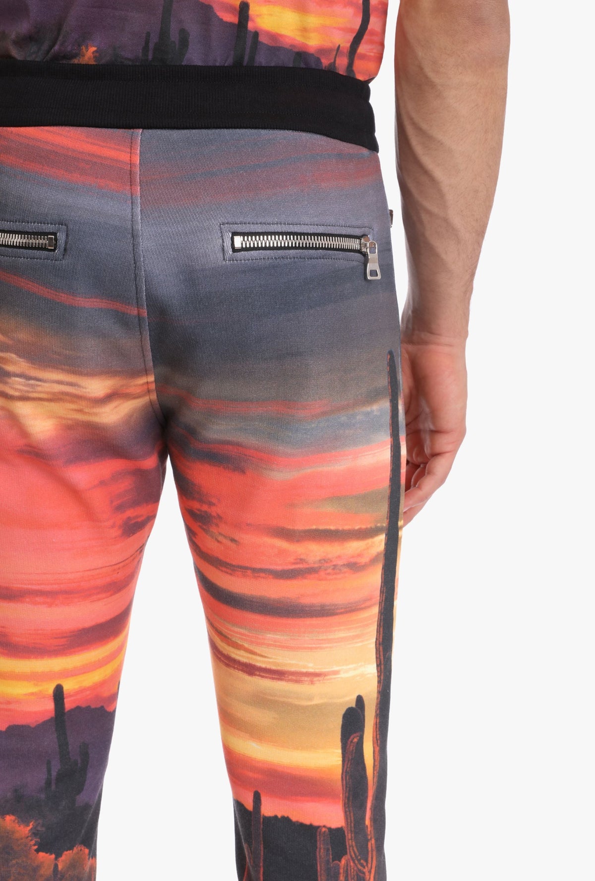 Pantalon de jogging côtelé imprimé - Multicolore