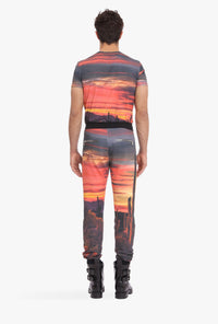 Pantalon de jogging côtelé imprimé - Multicolore