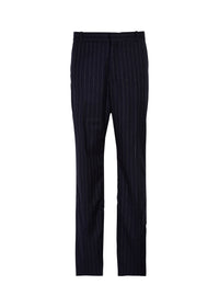 Pantalon rayé Tailoring Fit en laine - Bleu Marine & Blanc