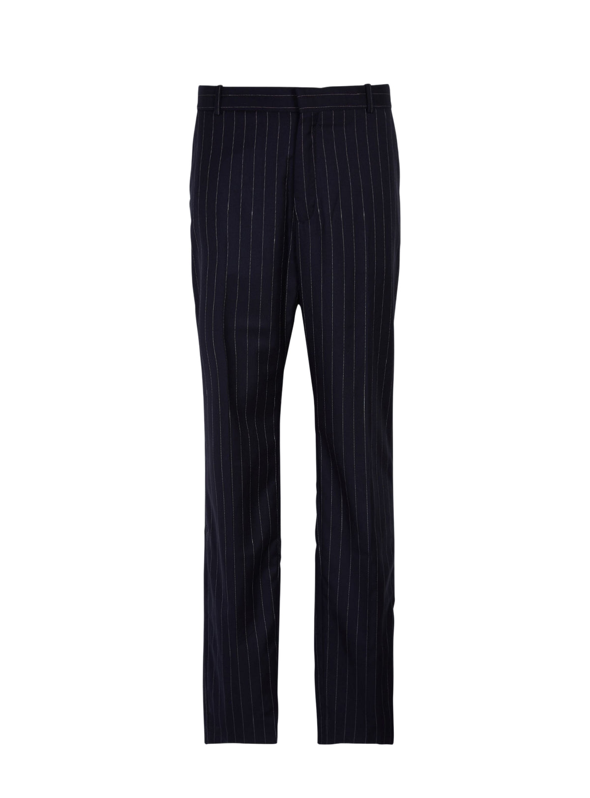 Pantalon rayé Tailoring Fit en laine - Bleu Marine & Blanc