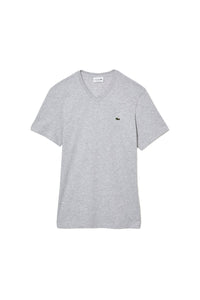 T-shirt uni col V - Argent Chiné