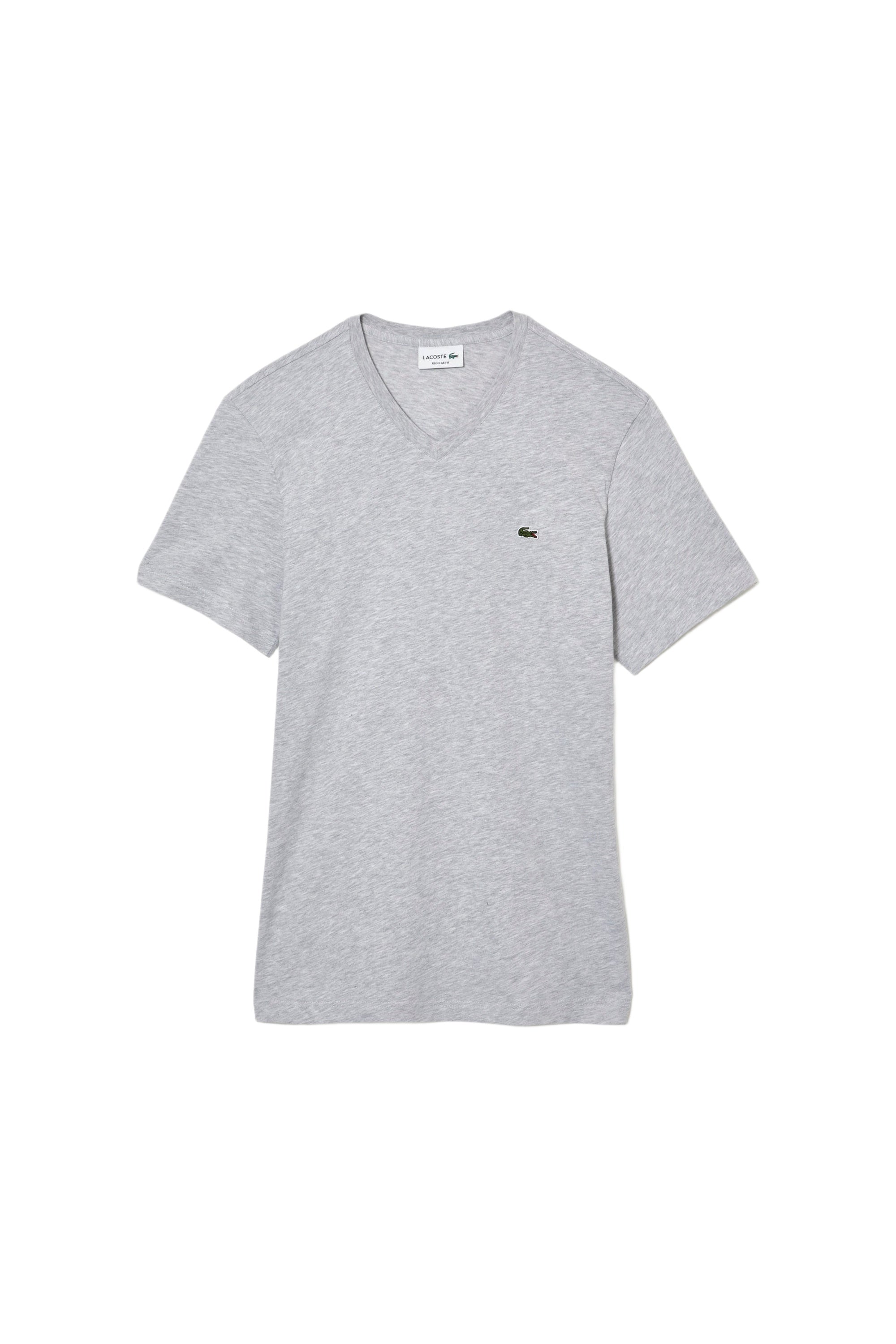 T-shirt uni col V - Argent Chiné
