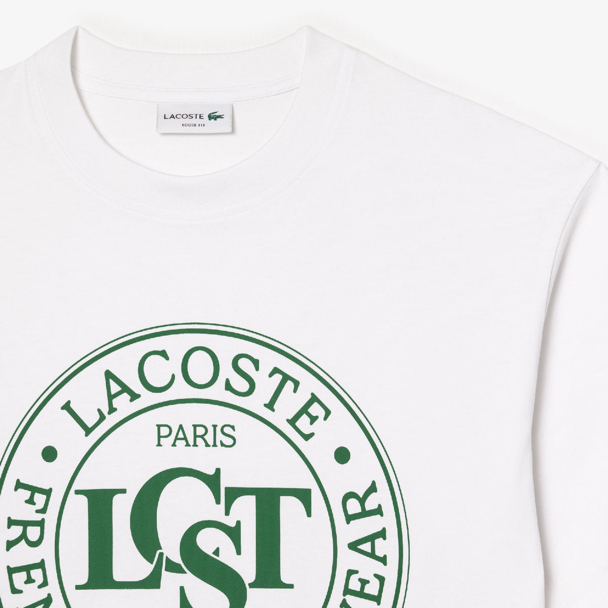 T-shirt loose fit coton épais imprimé - Blanc