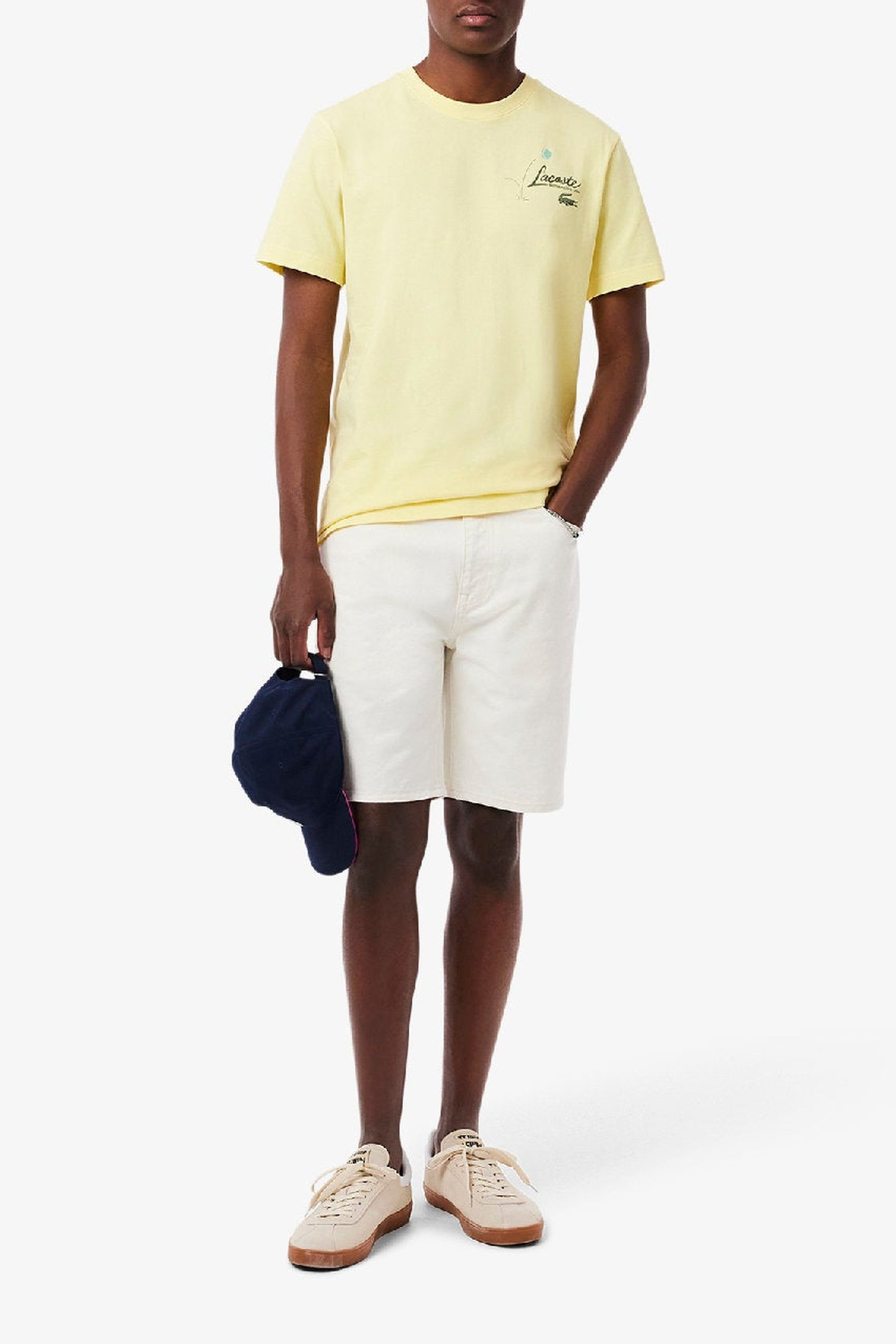 T-shirt avec inscription - Jaune