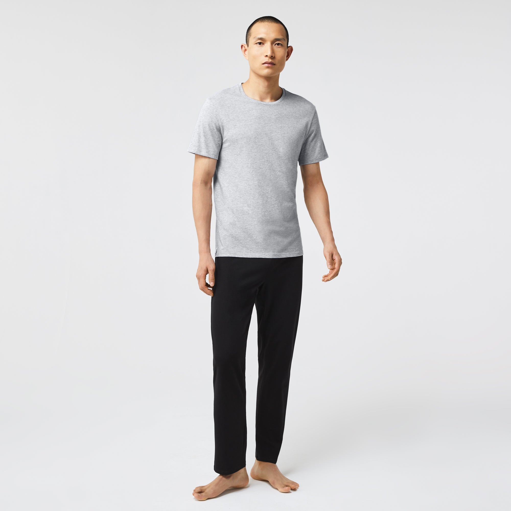 Sous-vetement T-shirt - Blanc & Argent Chine-Noir