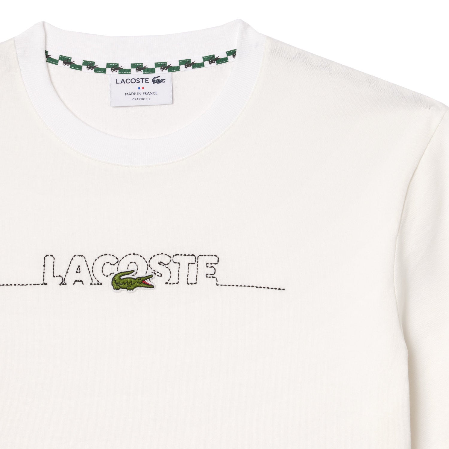 T-shirt brodé avec logo - Farine