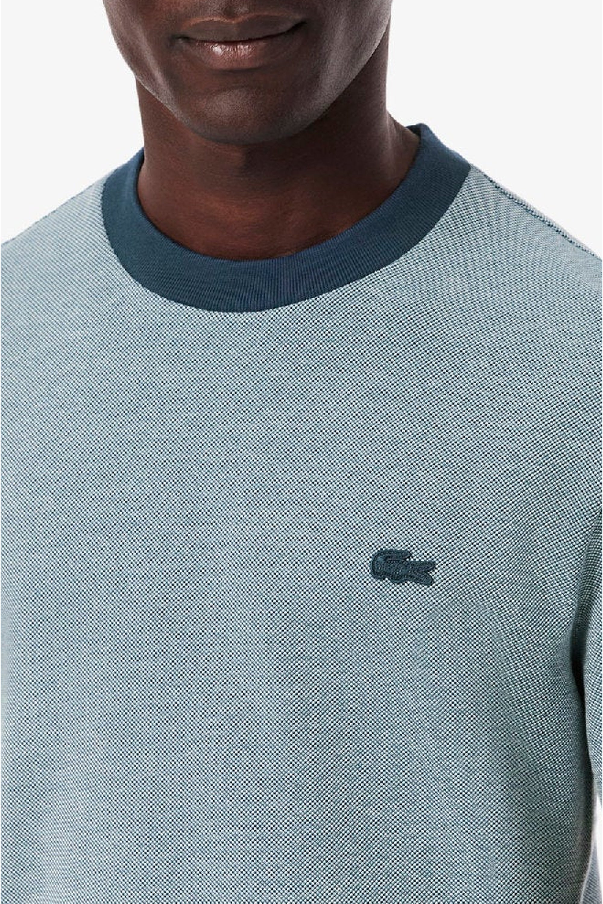 T-shirt à col contrasté en piqué - Faucon & Calcaire