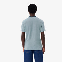 T-shirt à col contrasté en piqué - Faucon & Calcaire