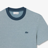 T-shirt à col contrasté en piqué - Faucon & Calcaire