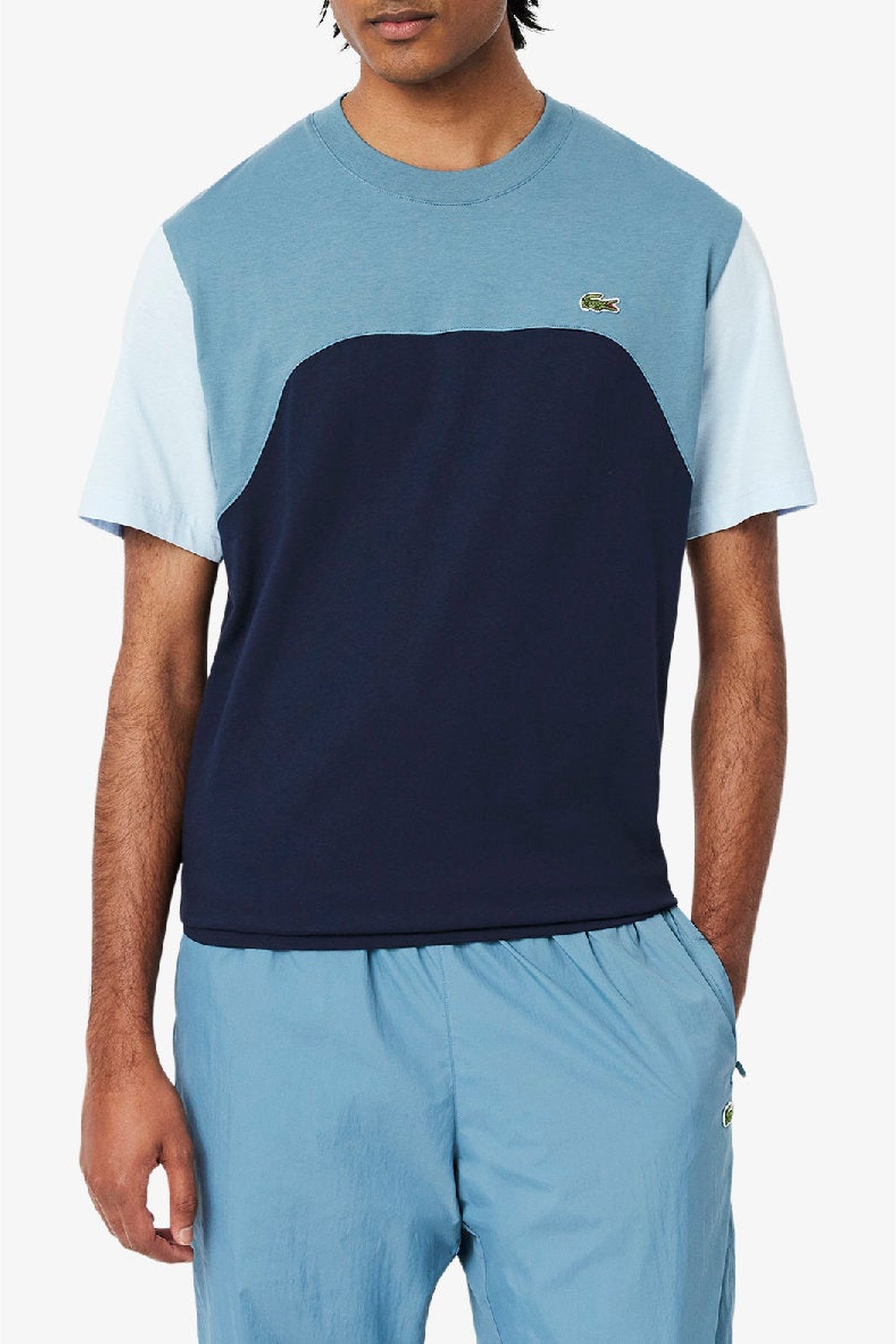 T-shirt à empiècement - Marine & Calcaire