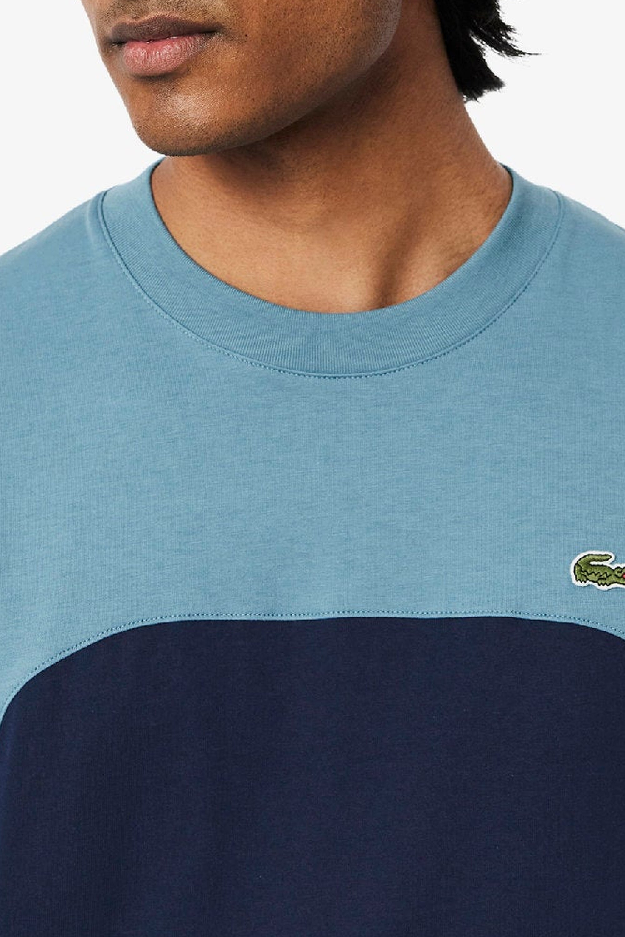T-shirt à empiècement - Marine & Calcaire