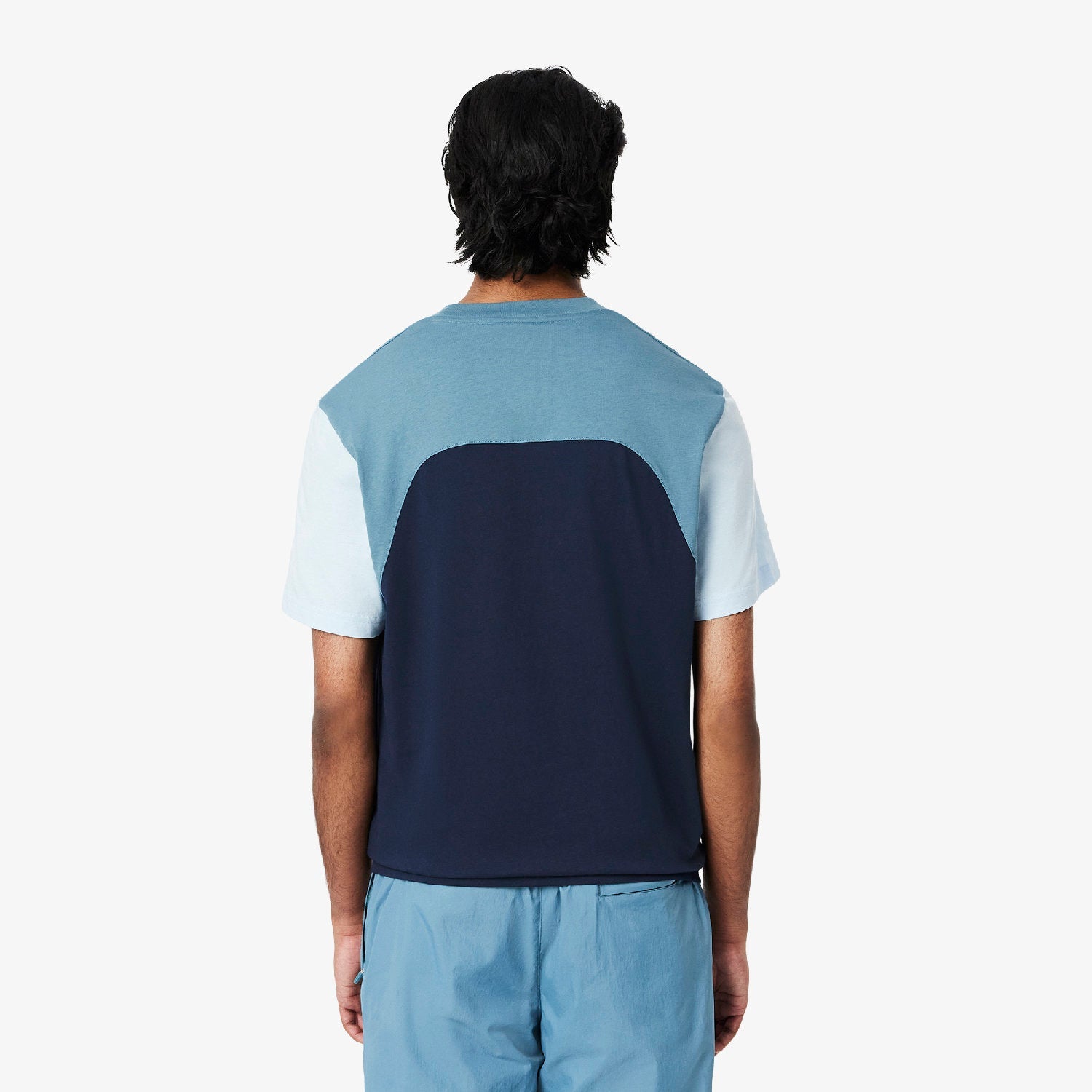 T-shirt à empiècement - Marine & Calcaire