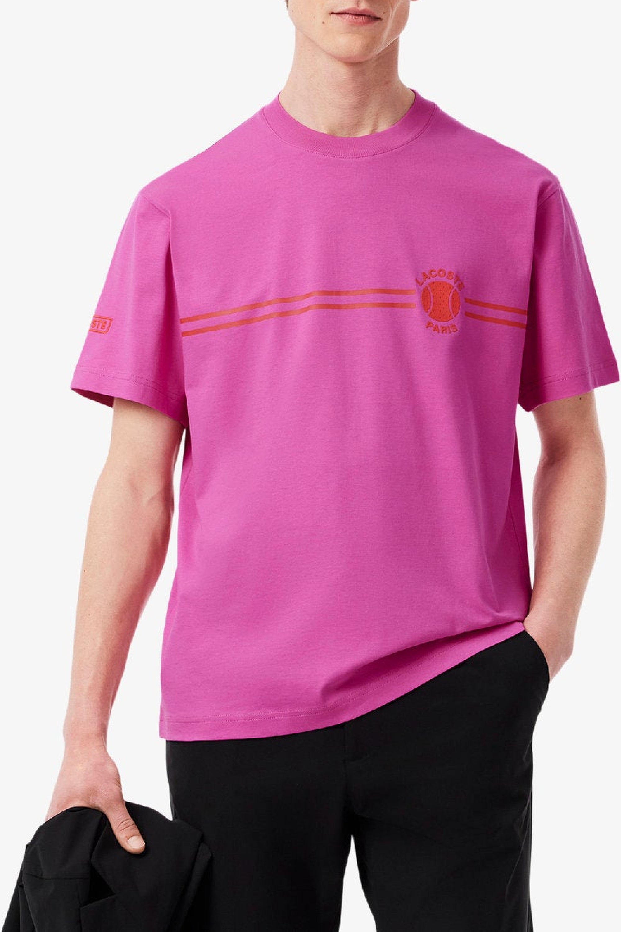 T-shirt imprimé et brodé - Malva