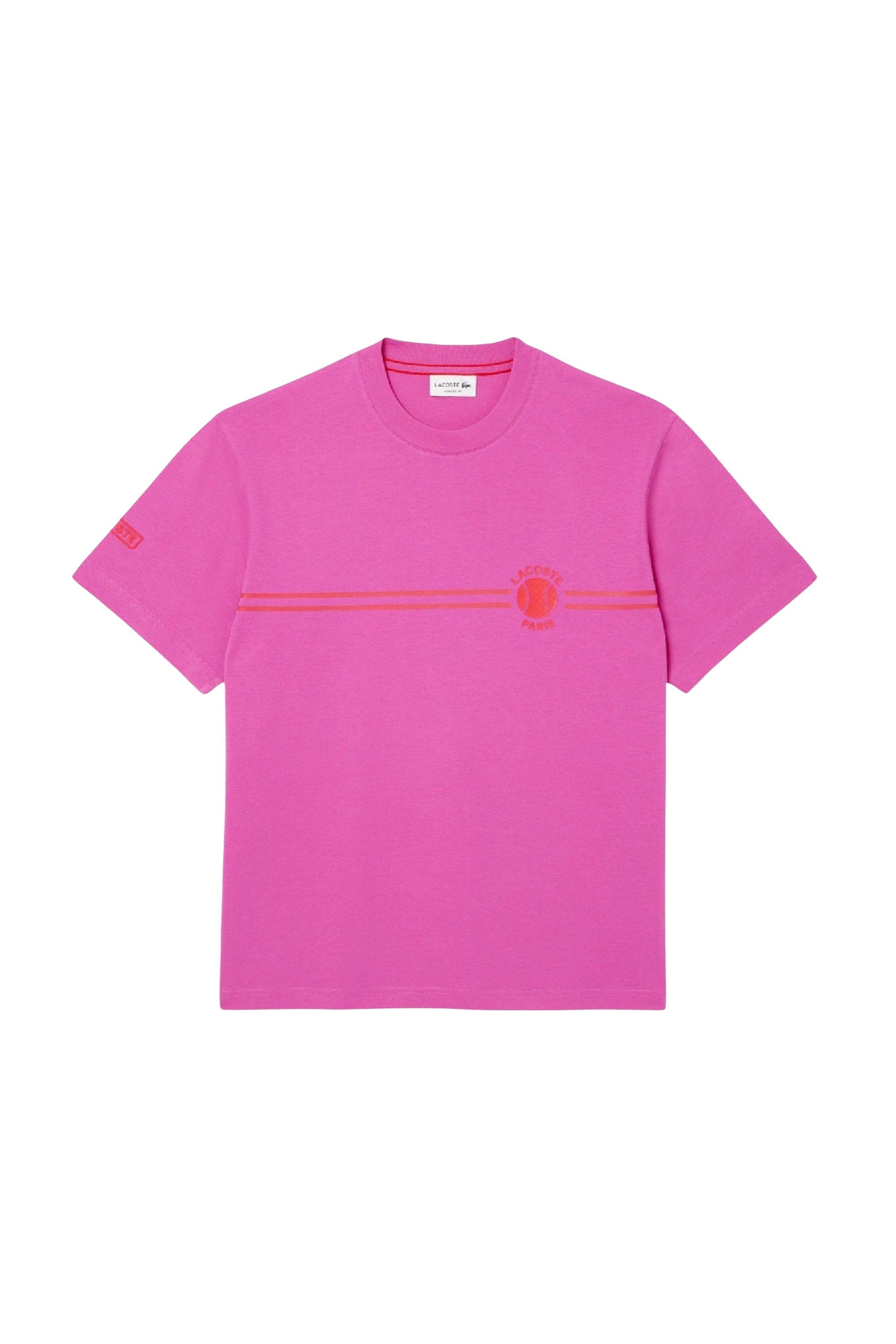 T-shirt imprimé et brodé - Malva