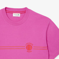 T-shirt imprimé et brodé - Malva