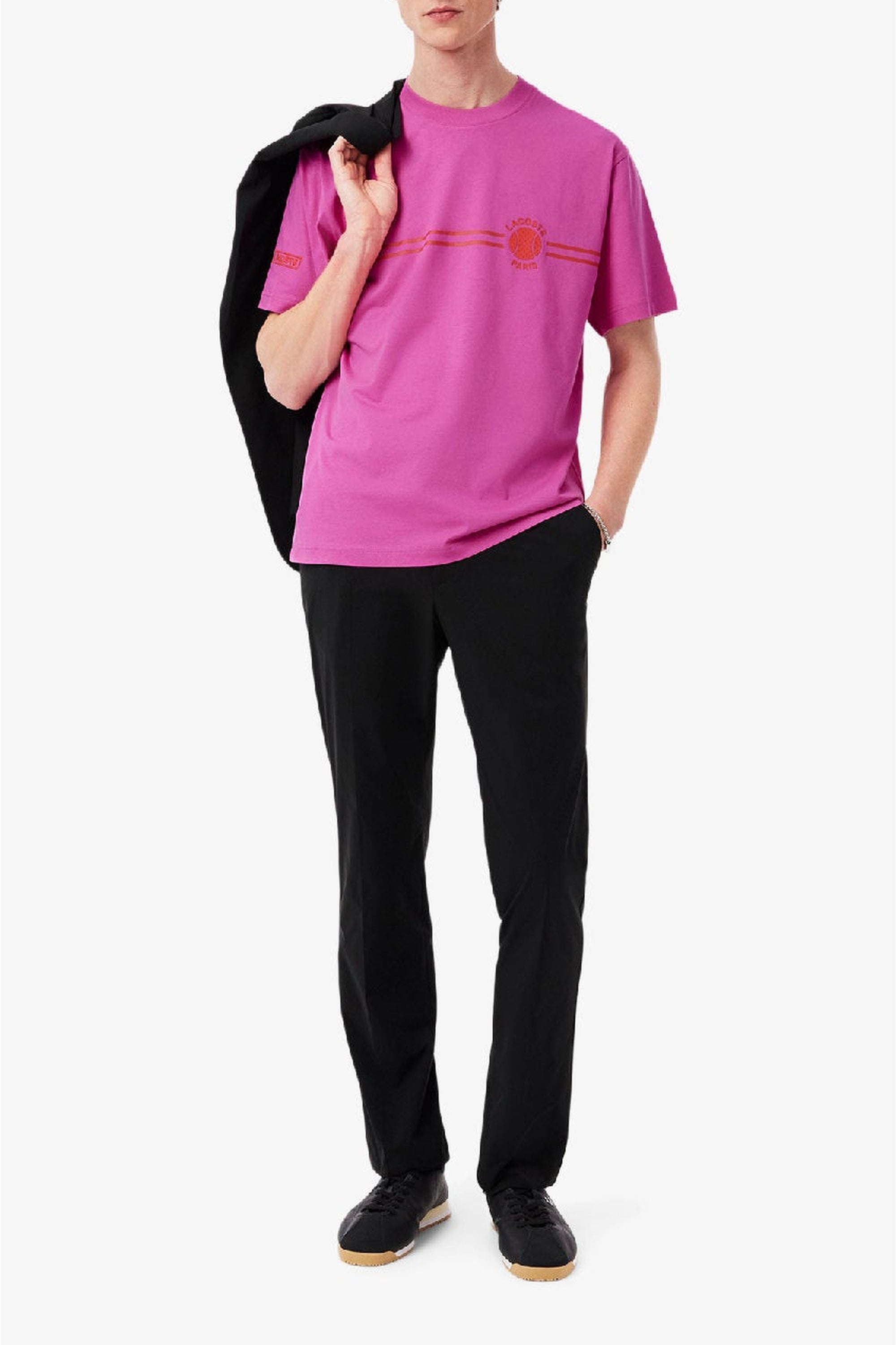 T-shirt imprimé et brodé - Malva