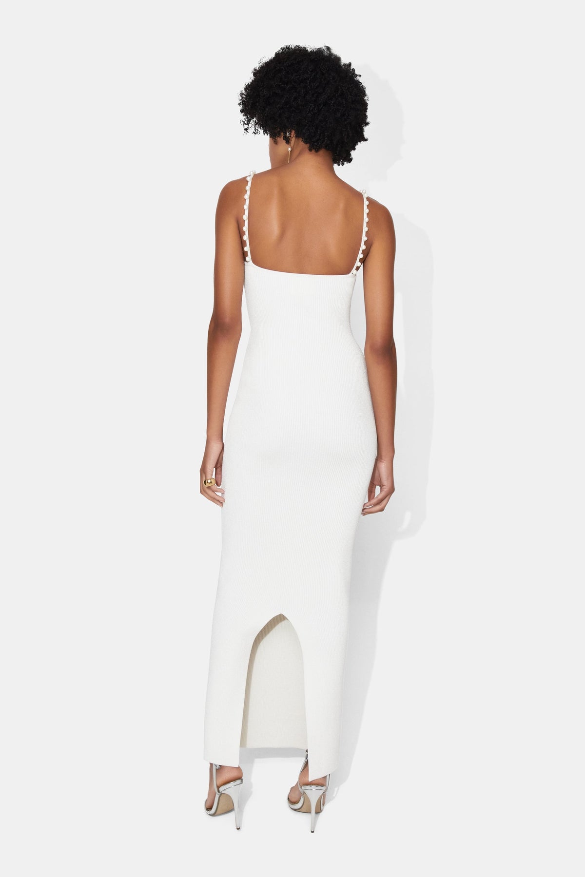 Robe Thalia à perle - White