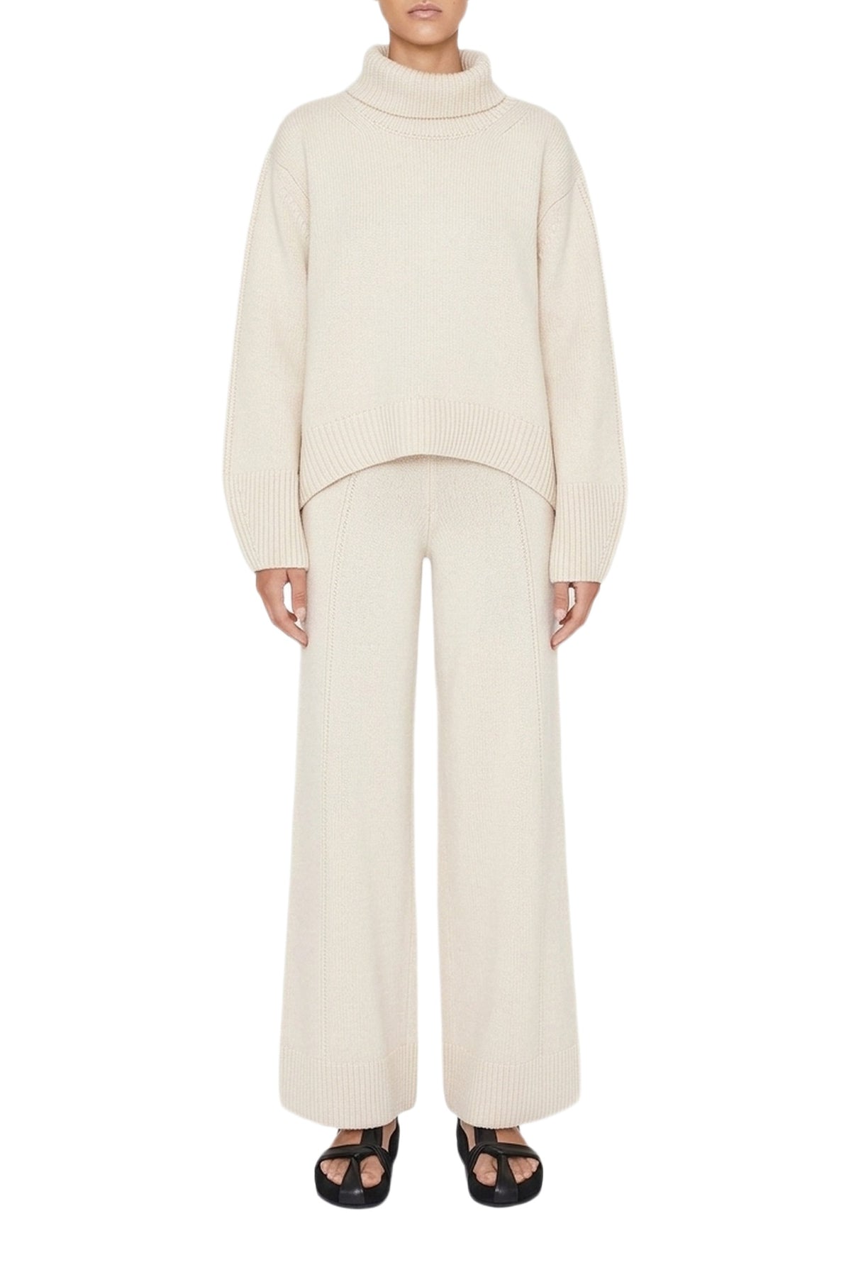 Theia Cashmere Trousers - Creme