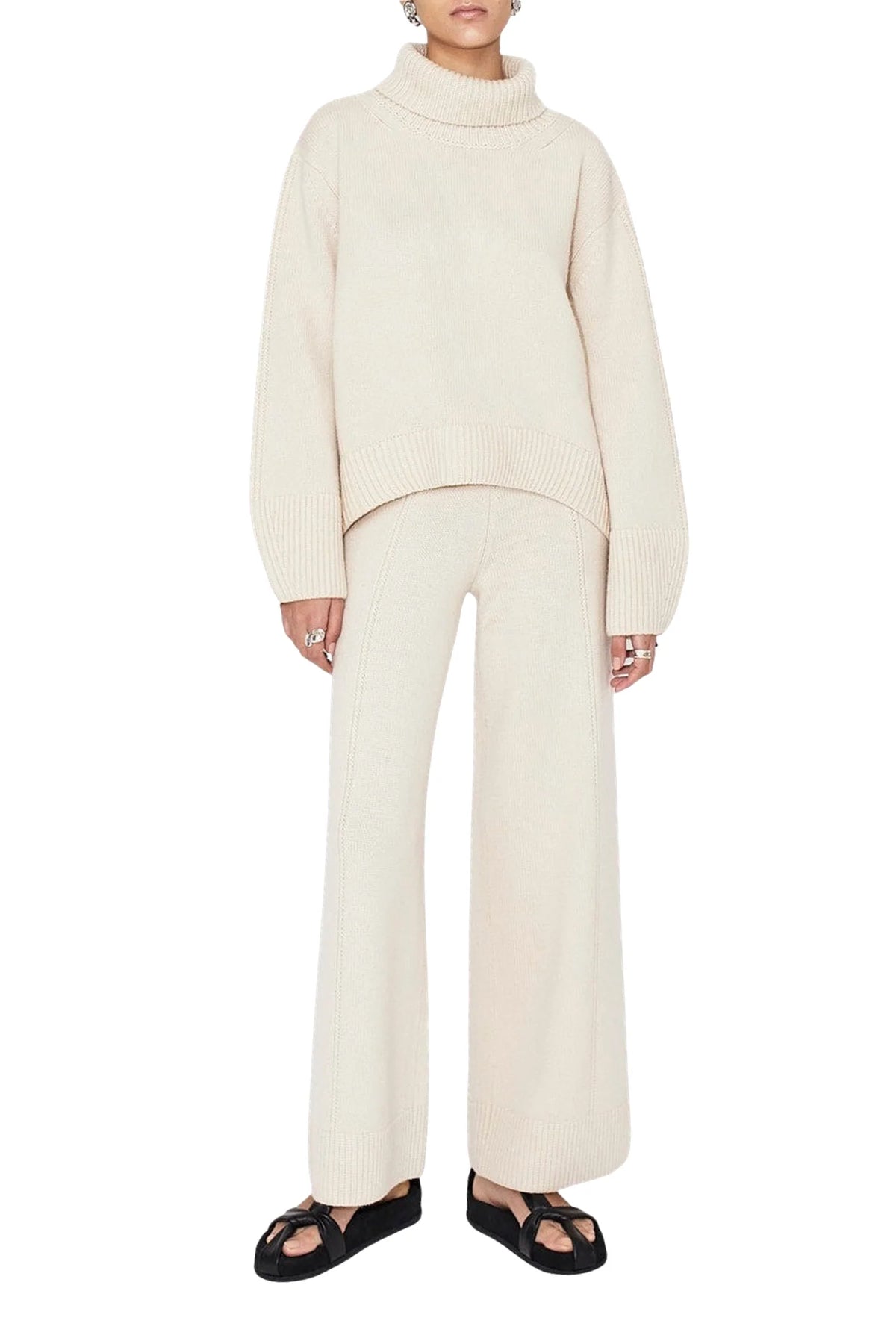 Theia Cashmere Trousers - Creme
