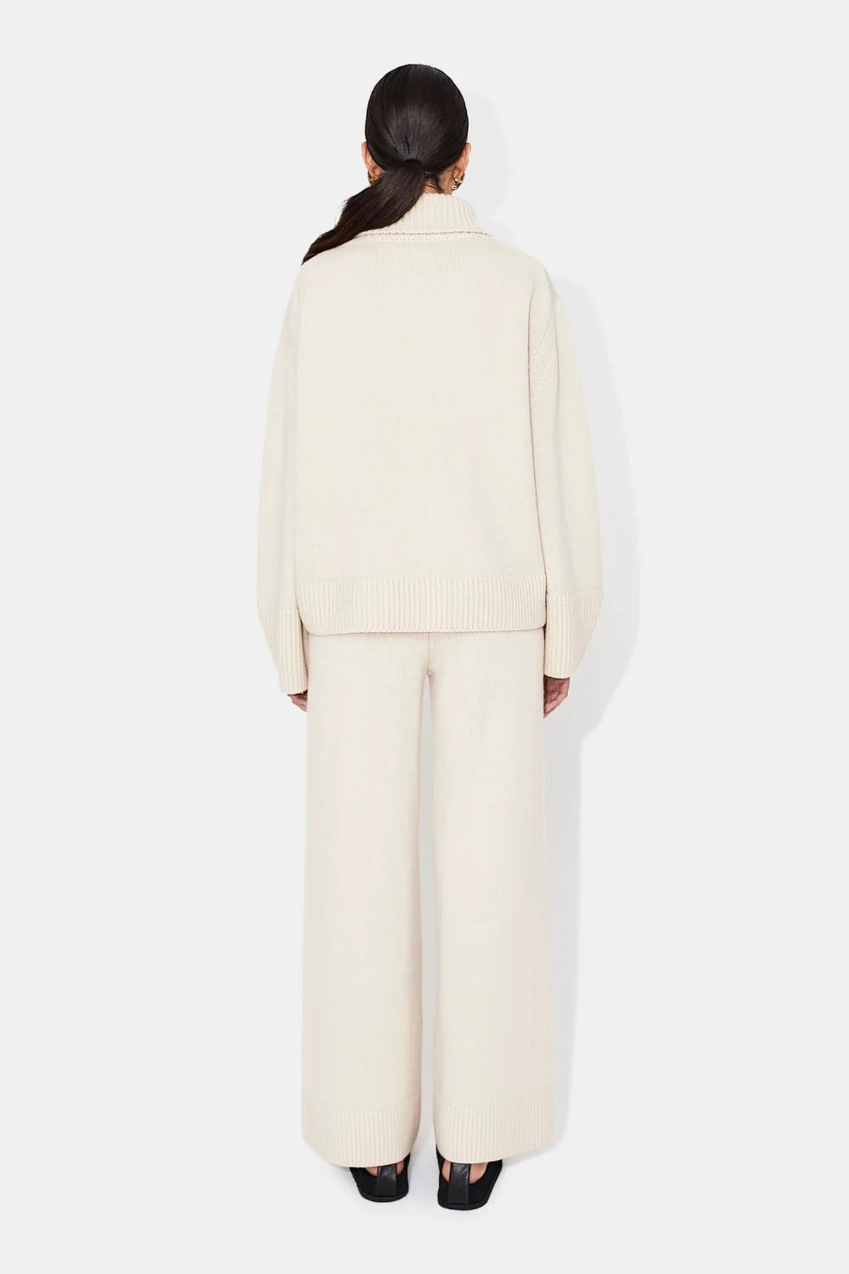 Theia Cashmere Trousers - Creme