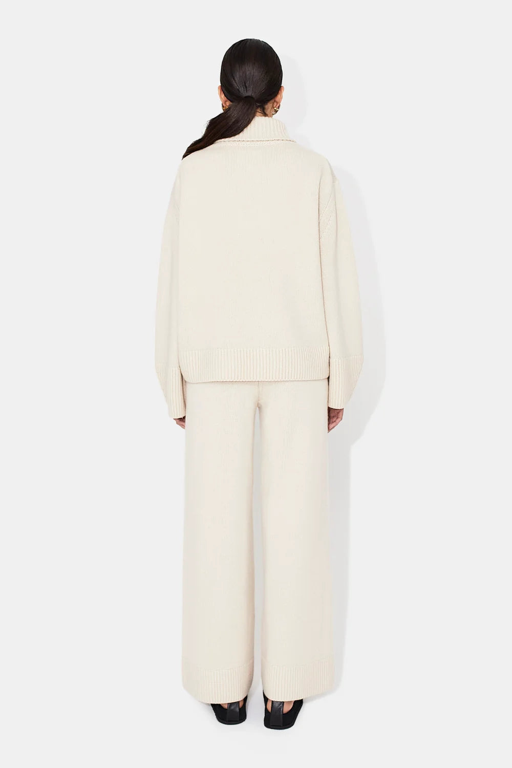 Theia Cashmere Trousers - Creme