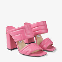 Mules Themis 100 en cuir - Candy Pink