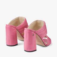 Mules Themis 100 en cuir - Candy Pink