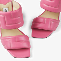 Mules Themis 100 en cuir - Candy Pink